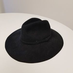 Black Suede Floppy Hat